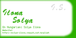 ilona solya business card